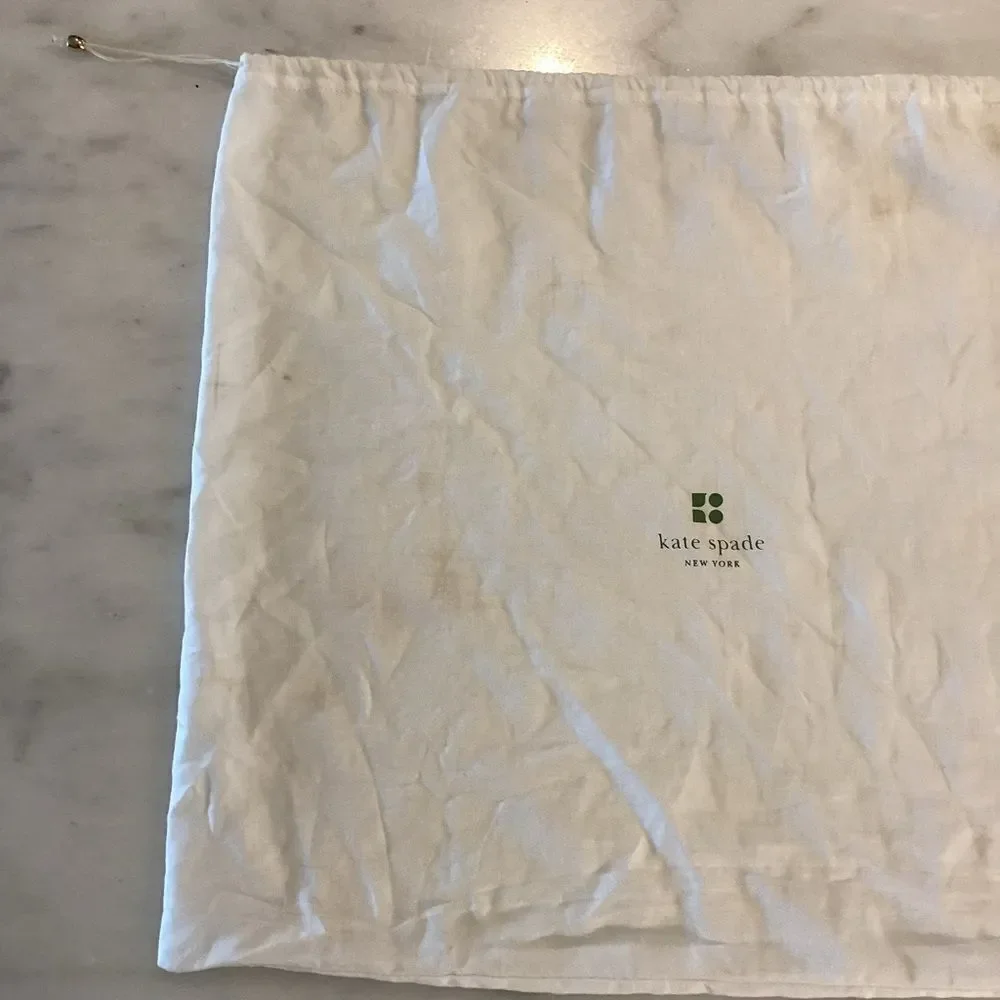 Kate Spade White and Green XL Dust Bag